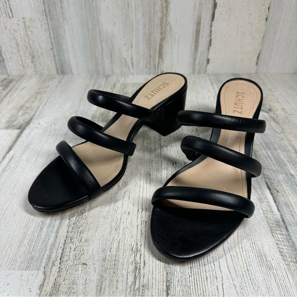 SCHUTZ Shoes - New Schutz Olly Strappy Block Heel Sandal in Blacke #789